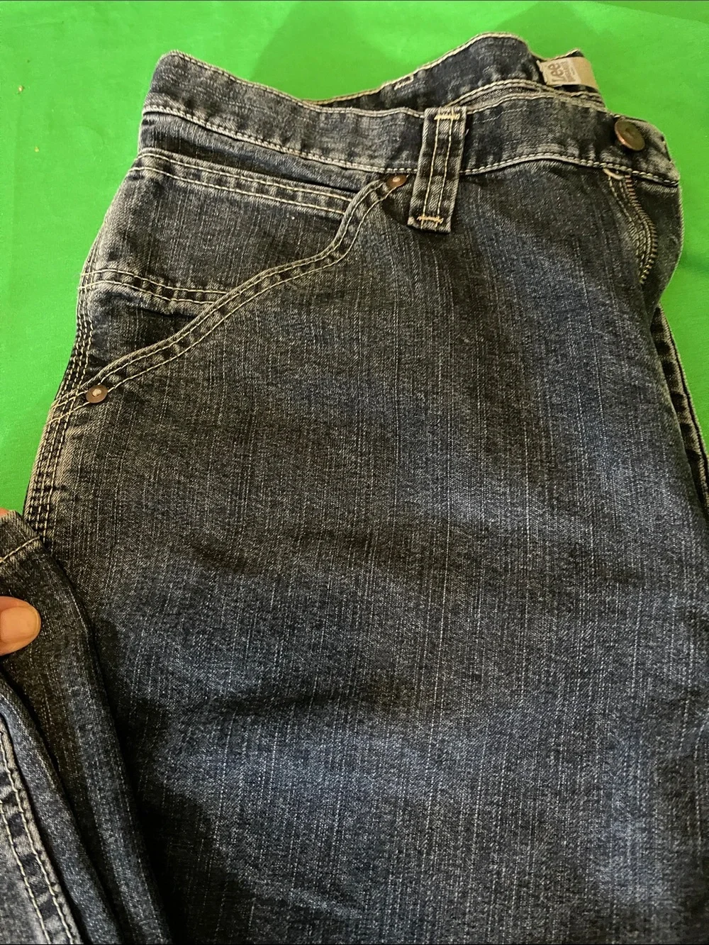 Lee Dark Wash Straight-Leg Denim Jeans